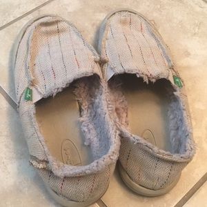 Women’s Tan stripped Sanuk’s